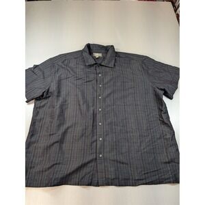 The Foundry Supply Co Mens Big Tall Plaid Short Sleeve Button Up Shirt 3XL